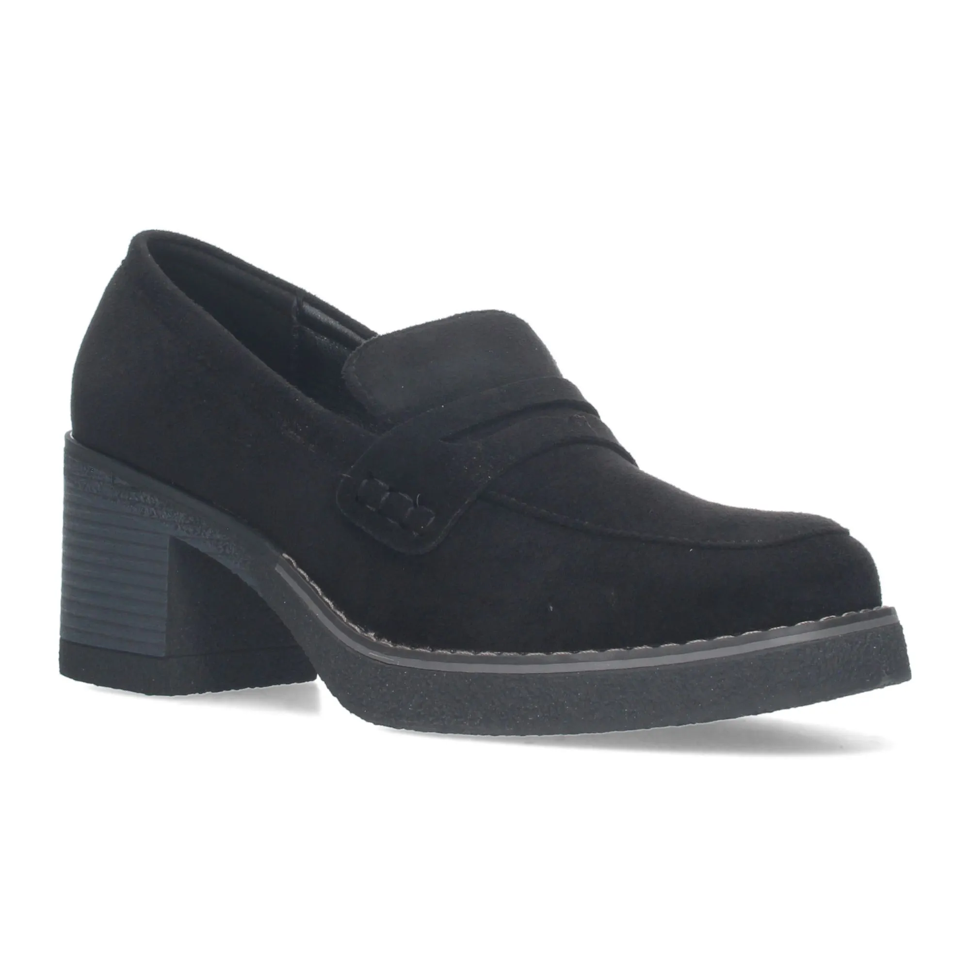MOCASINES DE TACóN CóMODO PARA MUJER COLOR NEGRO VR3537