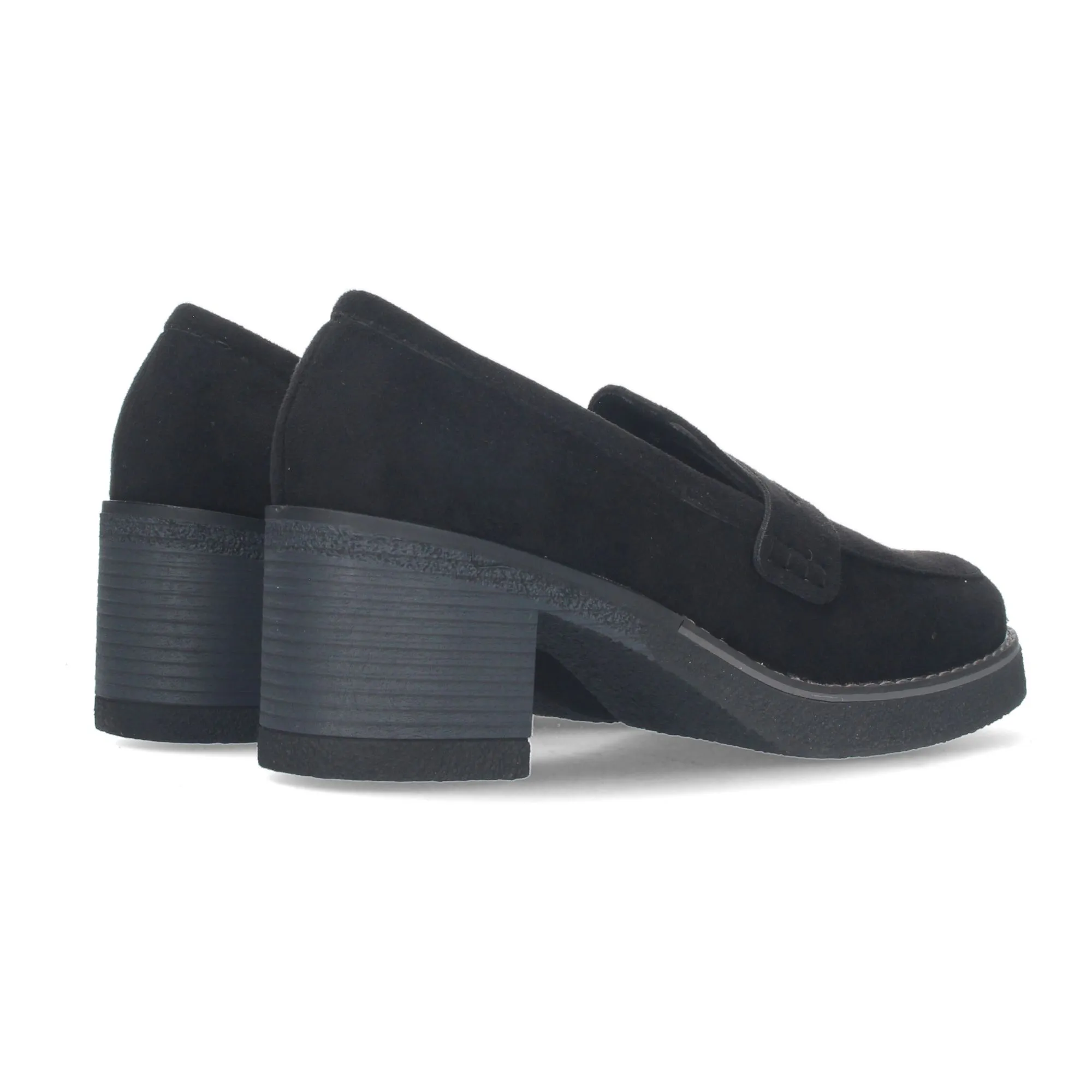 MOCASINES DE TACóN CóMODO PARA MUJER COLOR NEGRO VR3537