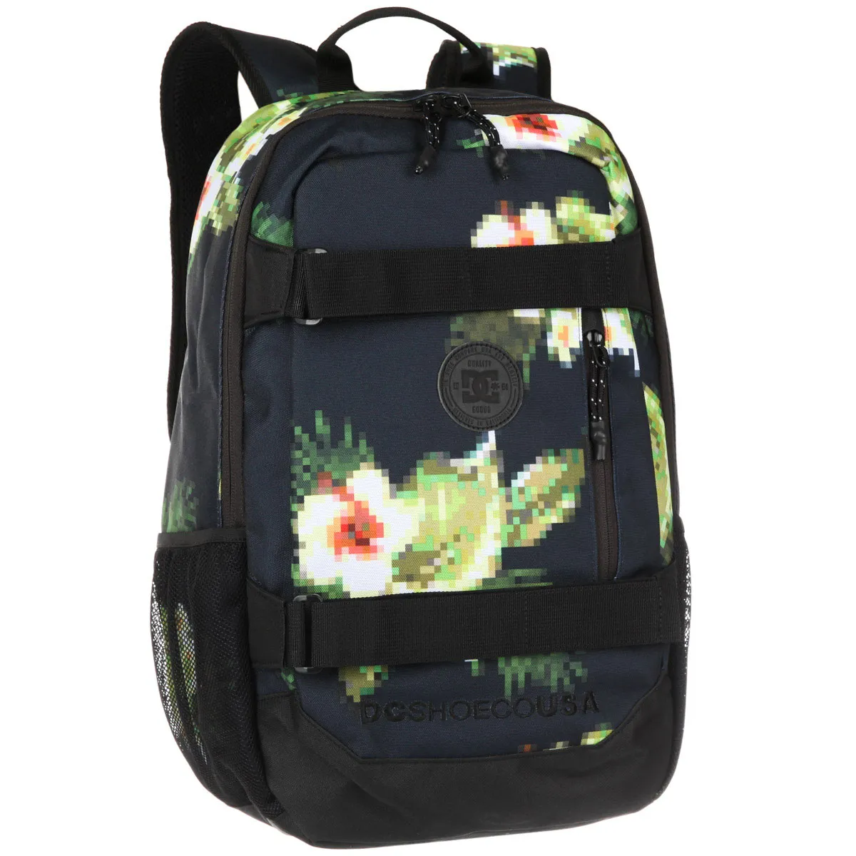 Mochila DC EDYBP03083 Backpack flower bolsillo ordenador negra flores SKATEPACK
