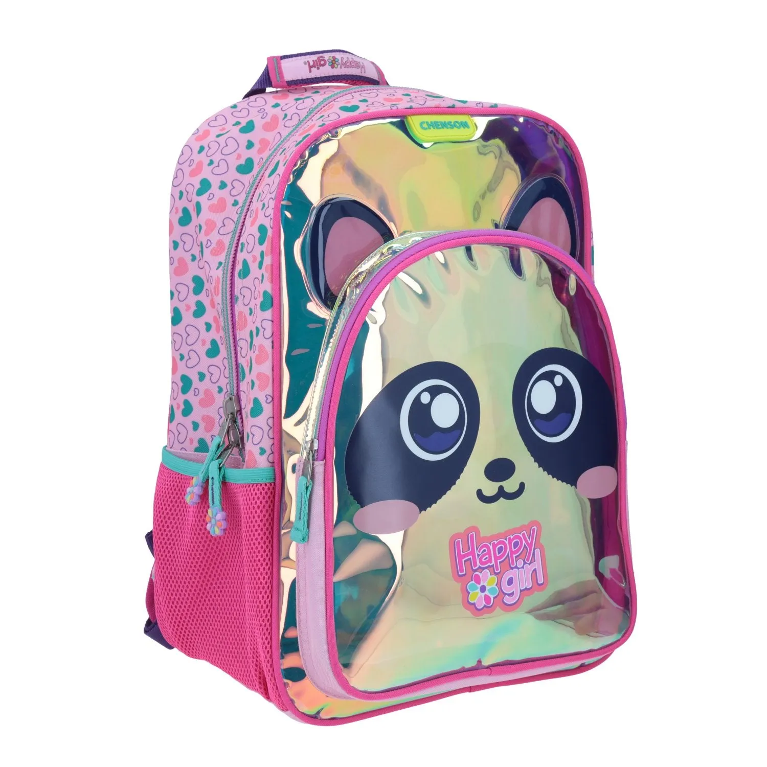 Mochila Escolar Magic Panda Iridiscente Happy Girl Chenson