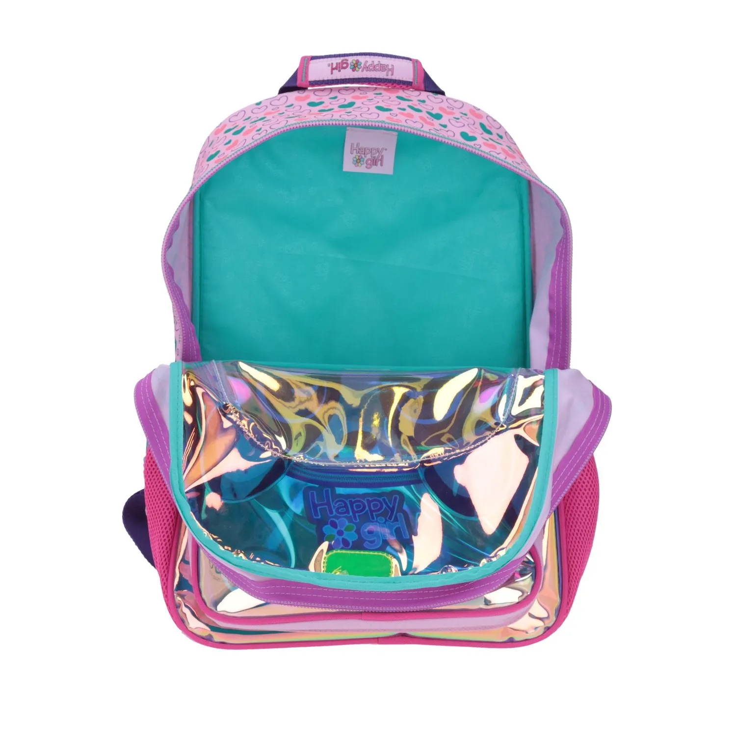 Mochila Escolar Magic Panda Iridiscente Happy Girl Chenson
