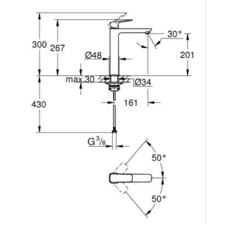 Monomando Cubeo XL GROHE