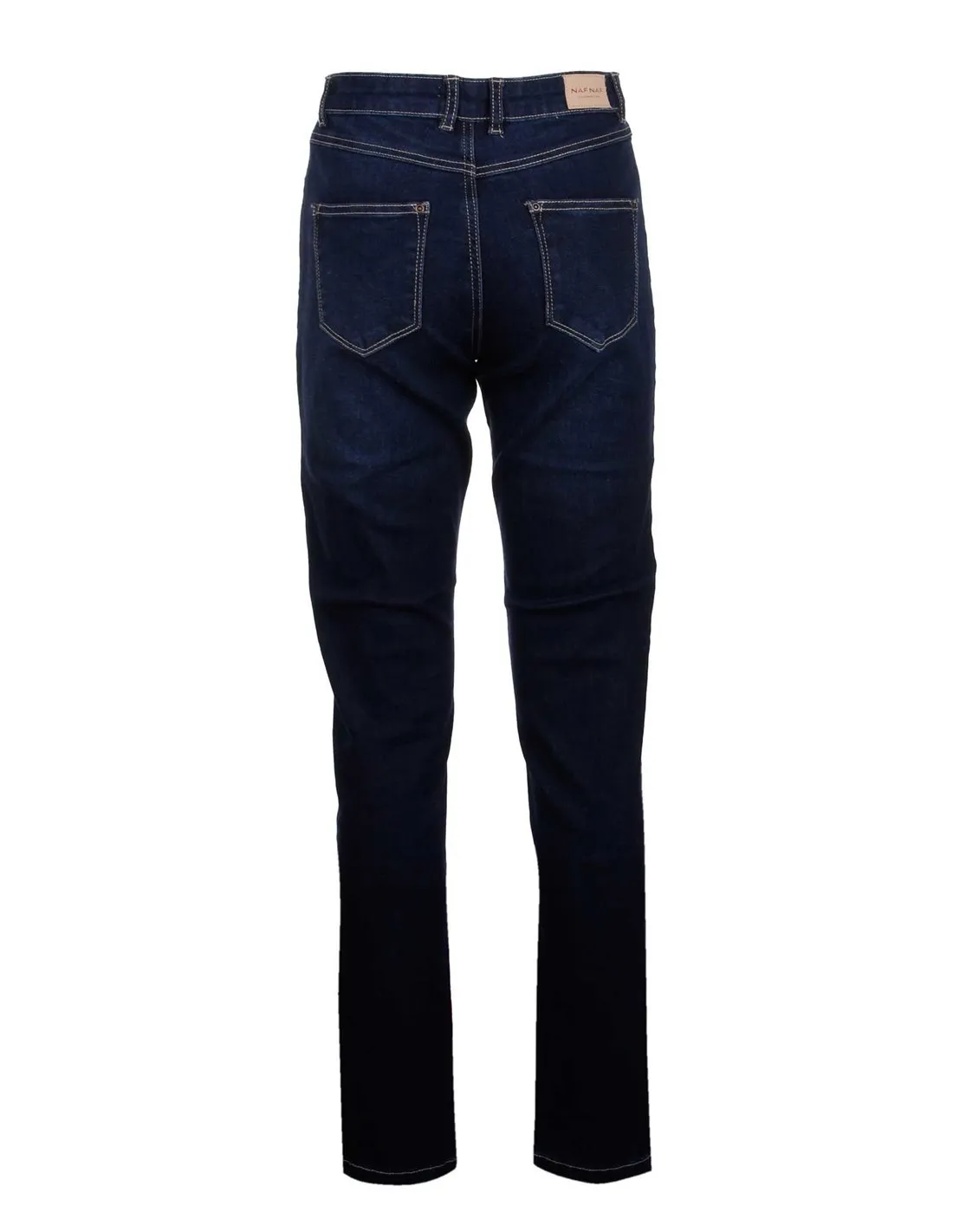 NAF NAF  PANTALóN AZUL DENIM THNP1 BRUT MUJER