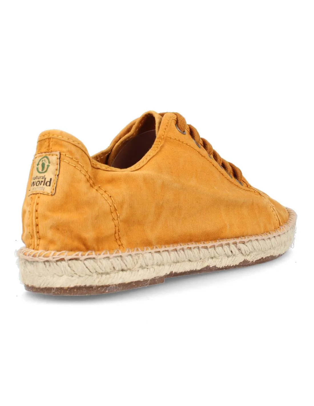 NATURAL WORLD  ZAPATILLA BASKET ESPARTO CORDONES CUERO