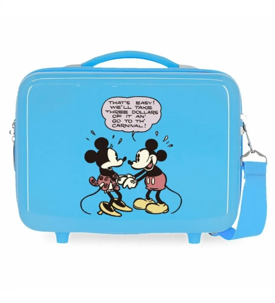 NECESER ABS MICKEY & MINNIE COMIC THAT´S EASY ADAPTABLE AZUL 29X21X15CM