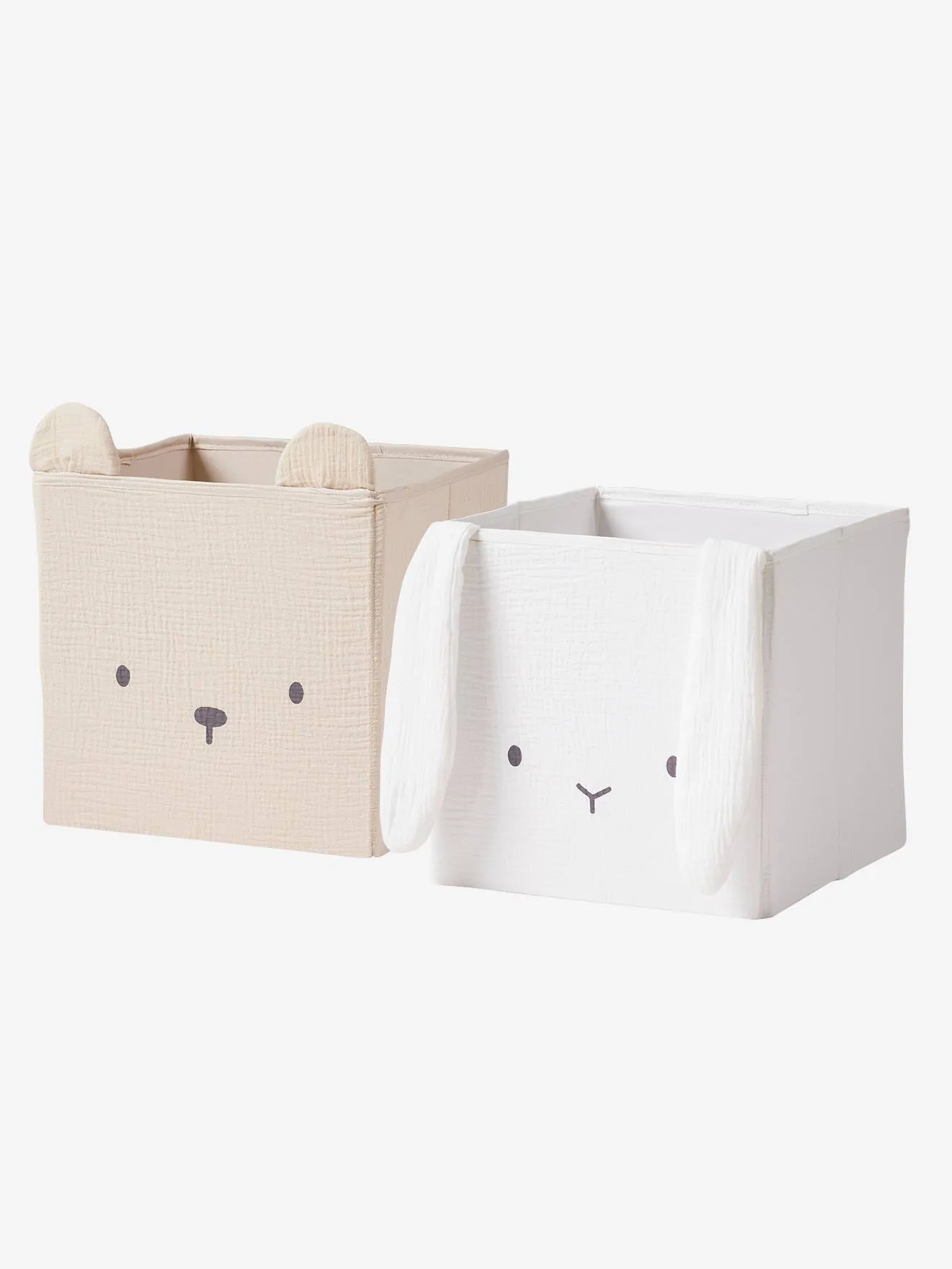Pack de 2 caja de animales de gasa de algodón