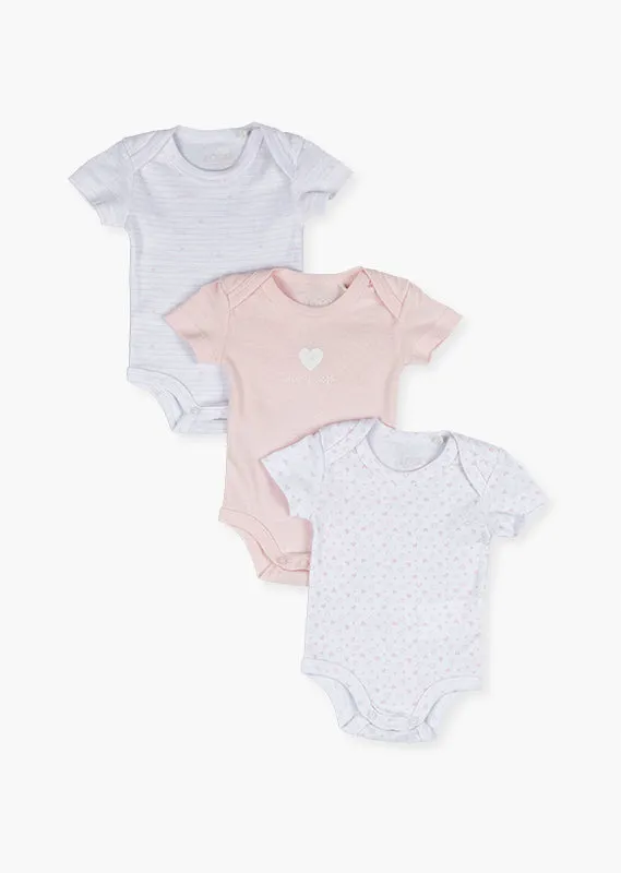Pack de 3 bodis para bebé niña LOSAN.