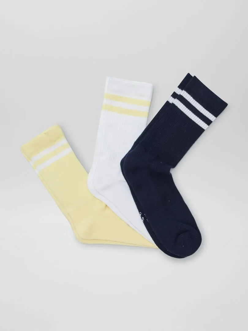 PACK DE 3 PARES DE CALCETINES  AMARILLO