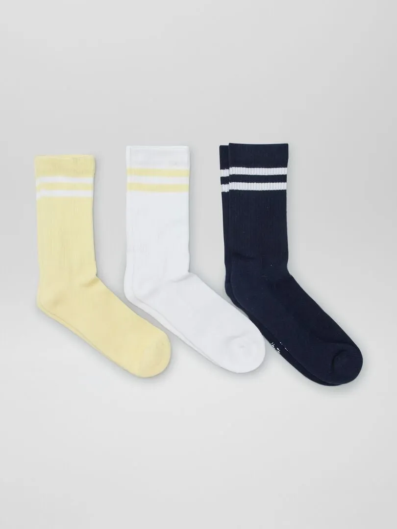 PACK DE 3 PARES DE CALCETINES  AMARILLO