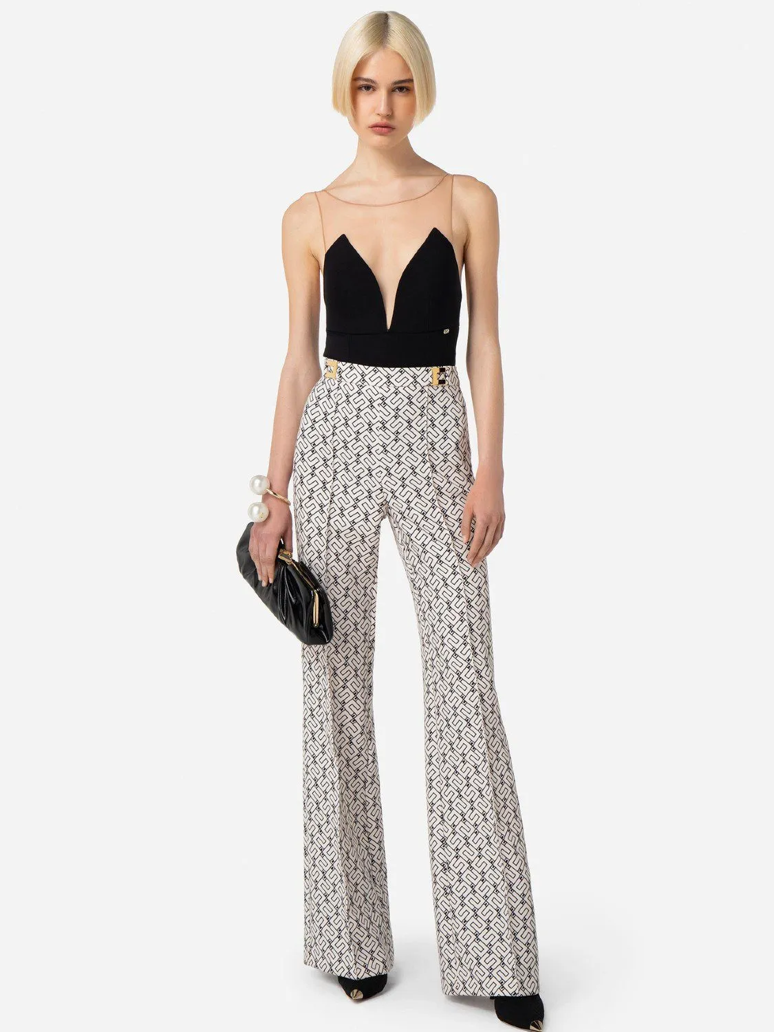 PANTALON PALAZZO LOGOTIPO ELISABETTA FRANCHI