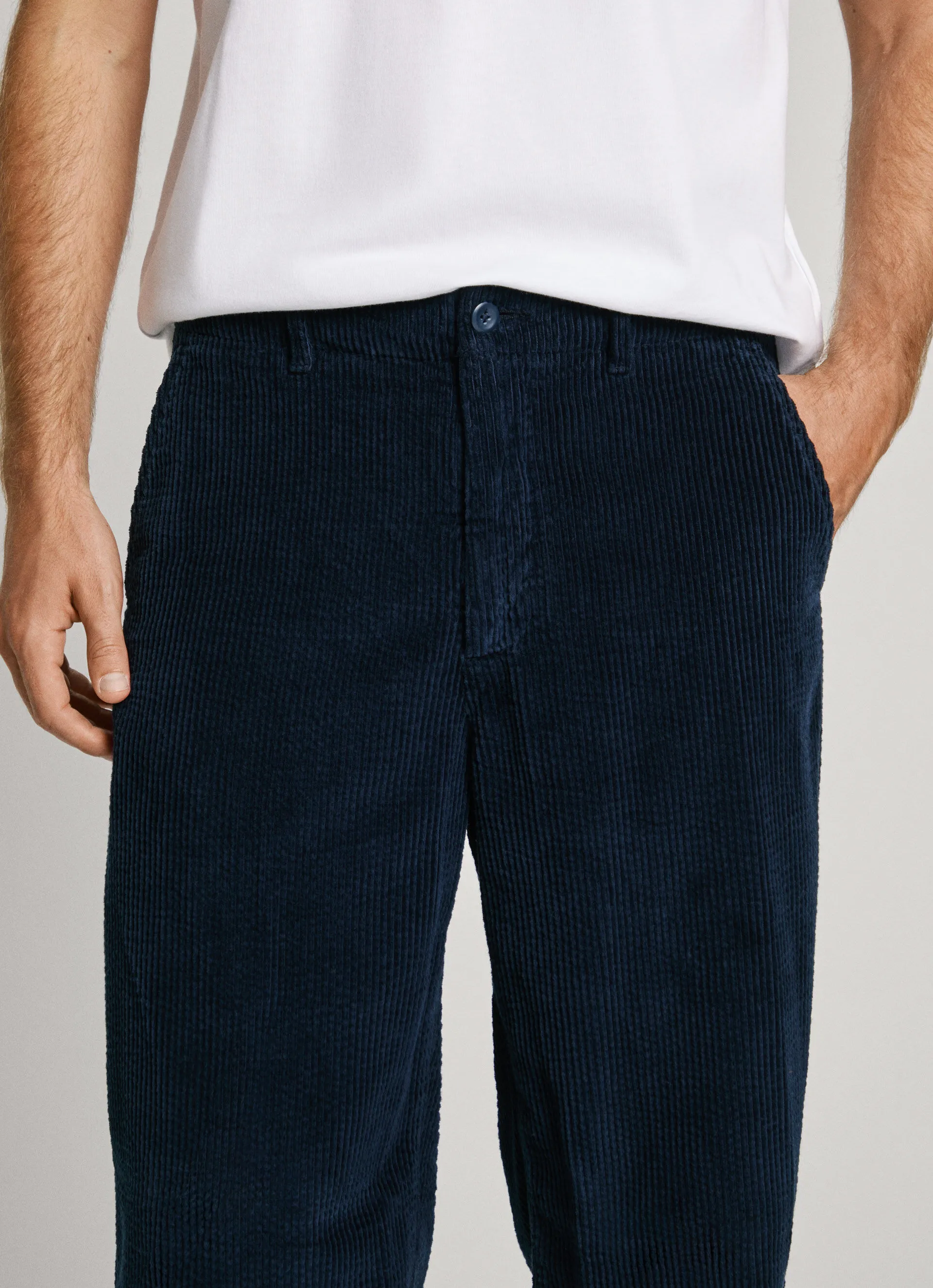 pantalón chino de pana fit relaxed