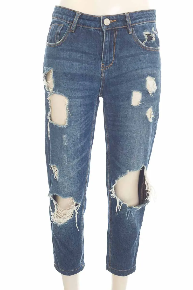 PANTALóN COLOR AZUL  STRADIVARIUS