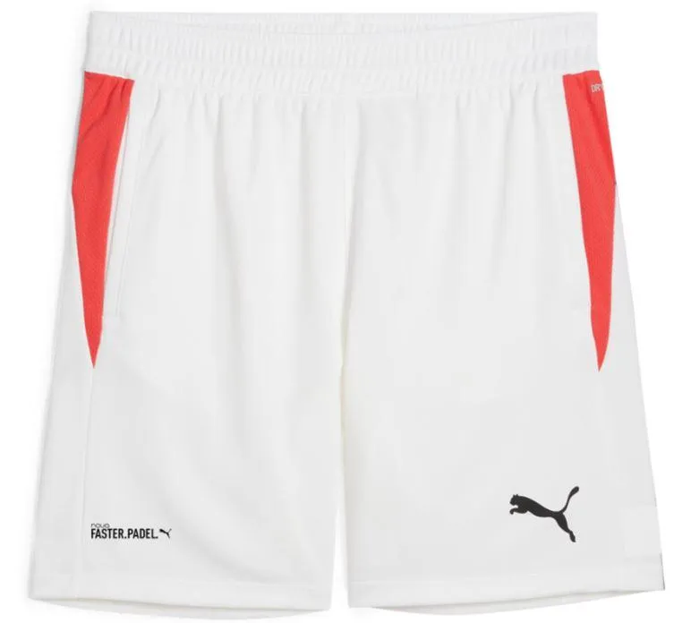 Pantalón Corto Puma Individual Padel Training Blanco/Rojo
