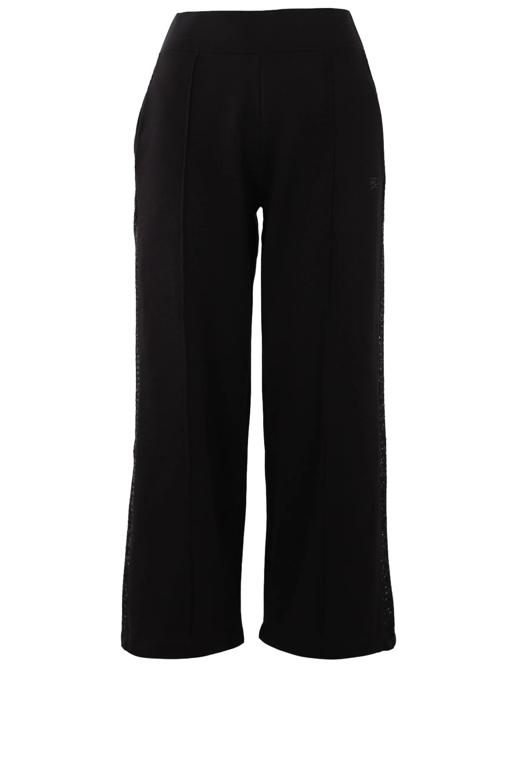 Pantalón negro con cinta de bouclé