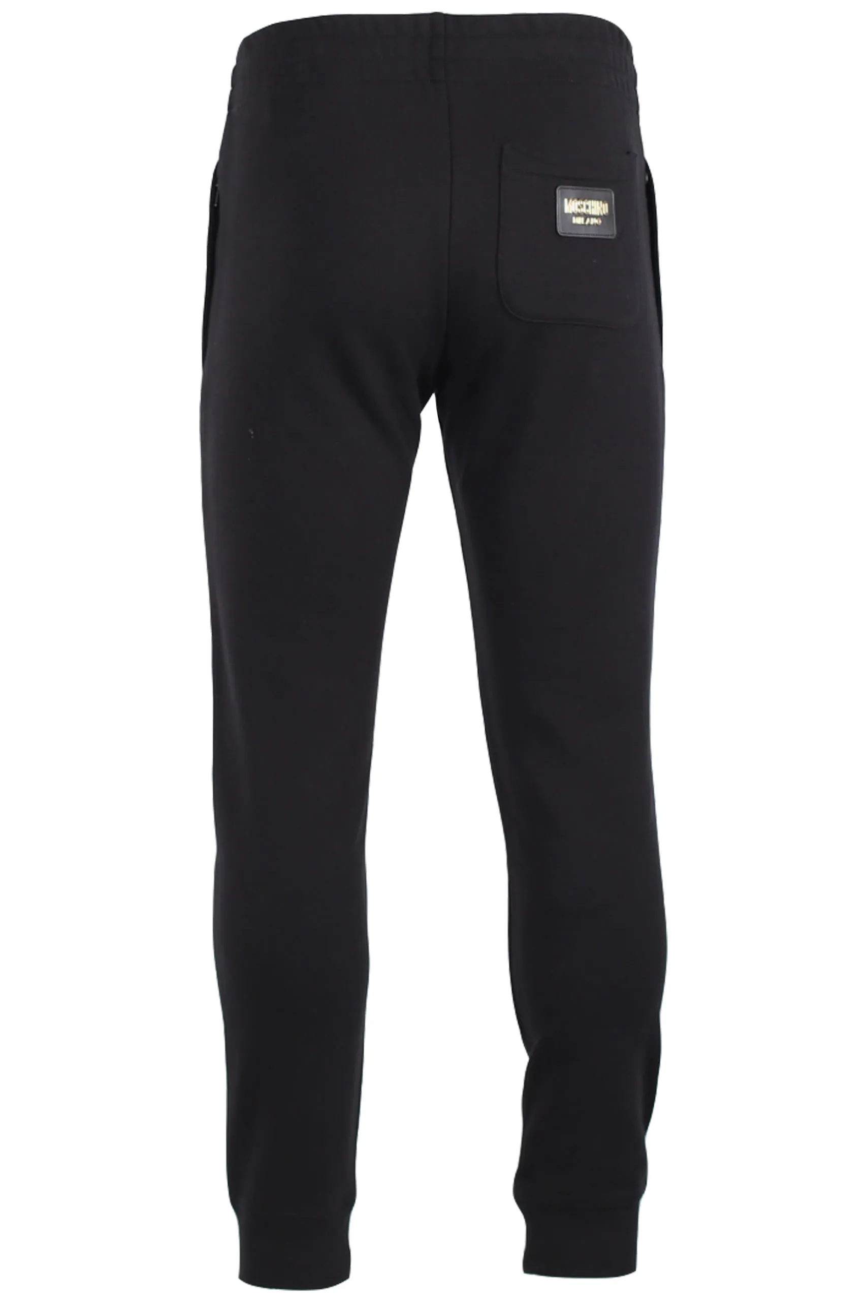 Pantalón negro largo logo en oro parte trasera