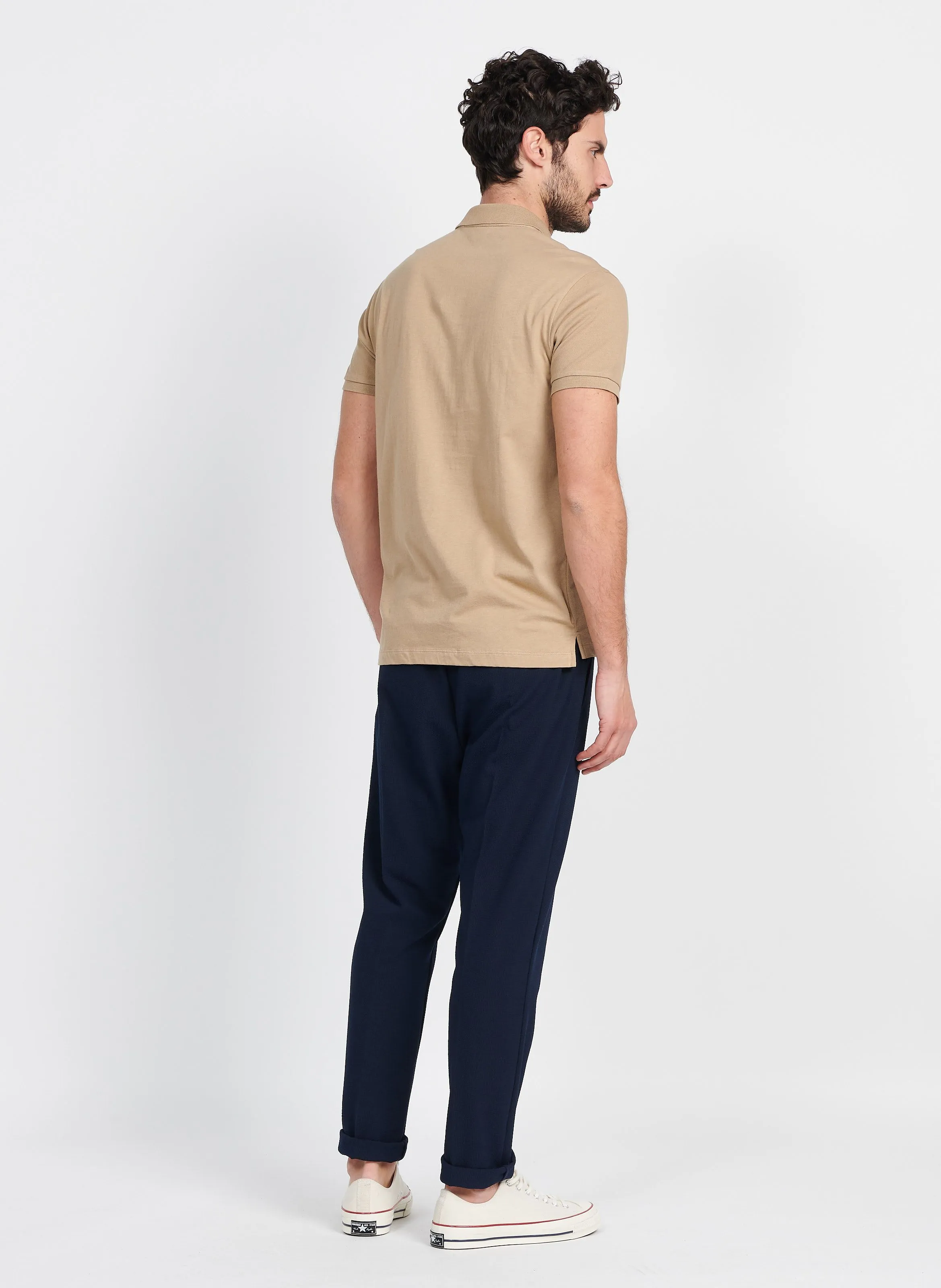 Pantalón tapered elástico en azul
