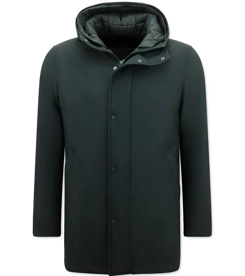 PARKAS DE DISEñO PARA HOMBRES 8518  NEGRO