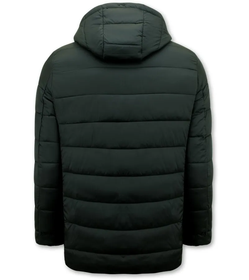 PARKAS DE DISEñO PARA HOMBRES 8518  NEGRO