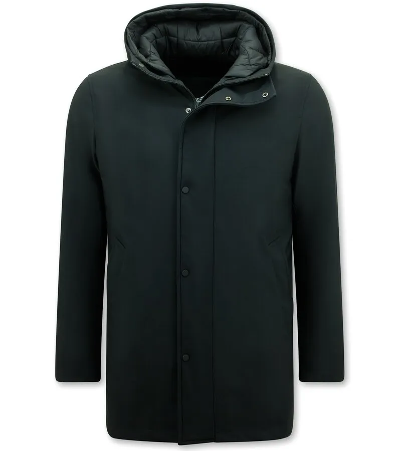 PARKAS DE DISEñO PARA HOMBRES 8518  NEGRO