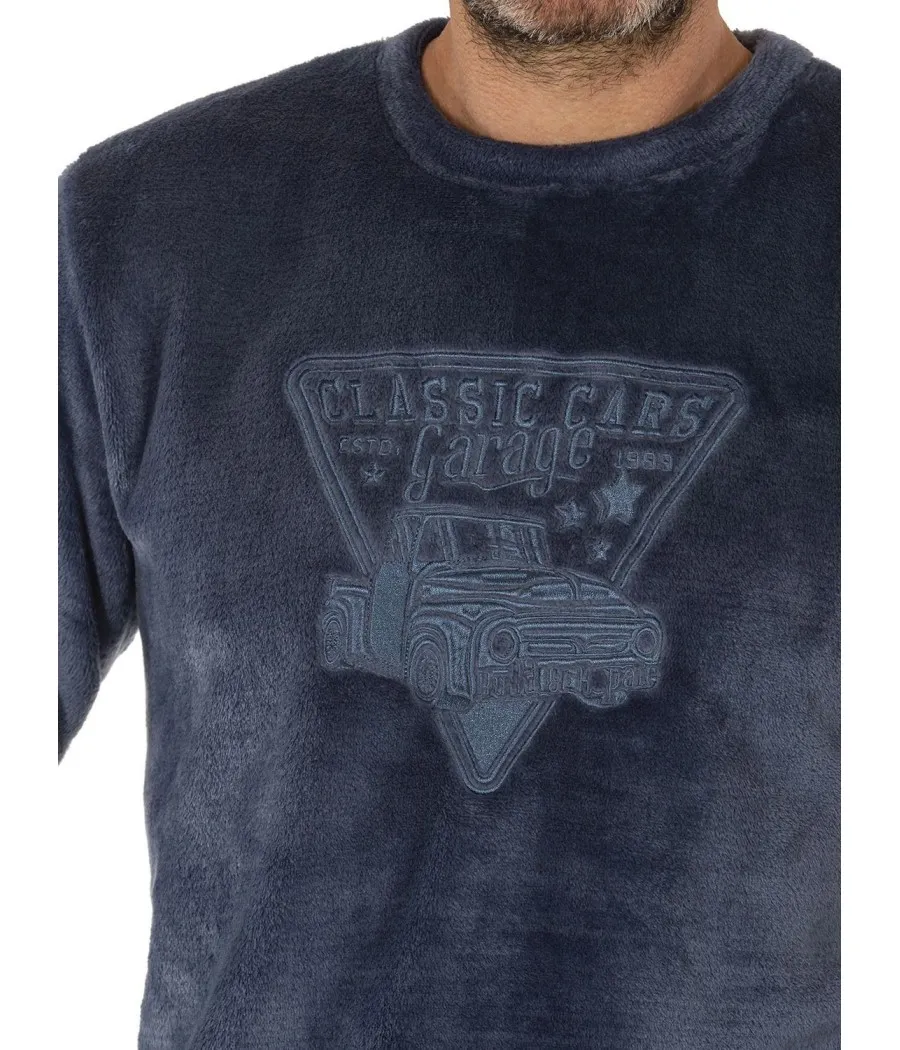 Pijama Homewear térmico hombre invierno Javier Golmar Classic Cars coralina bolsillos