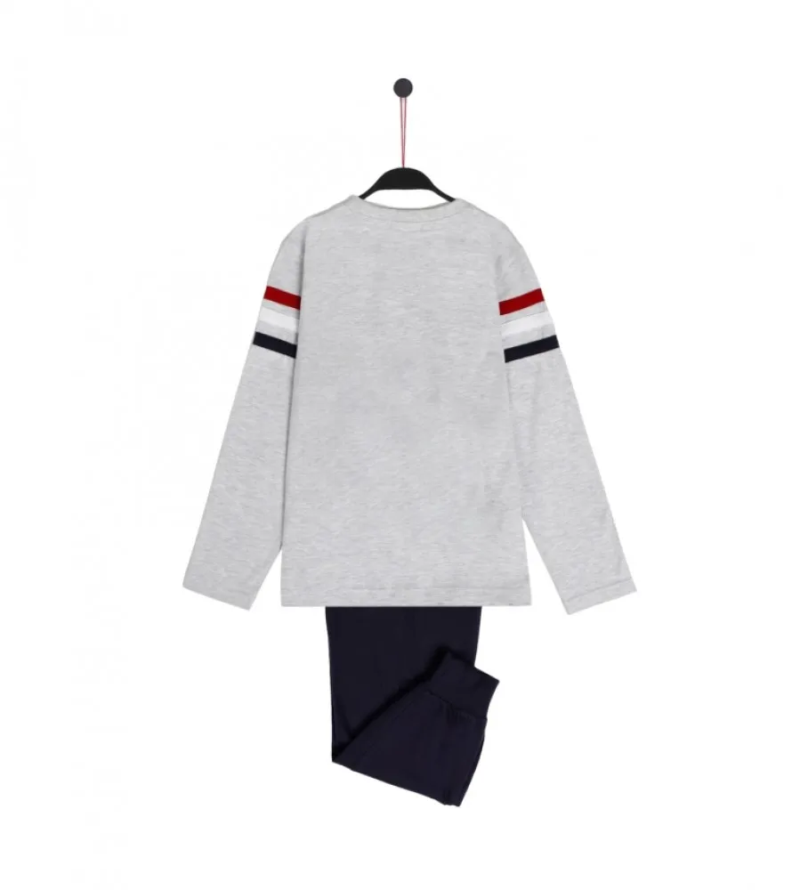 Pijama Manga Larga Motor gris