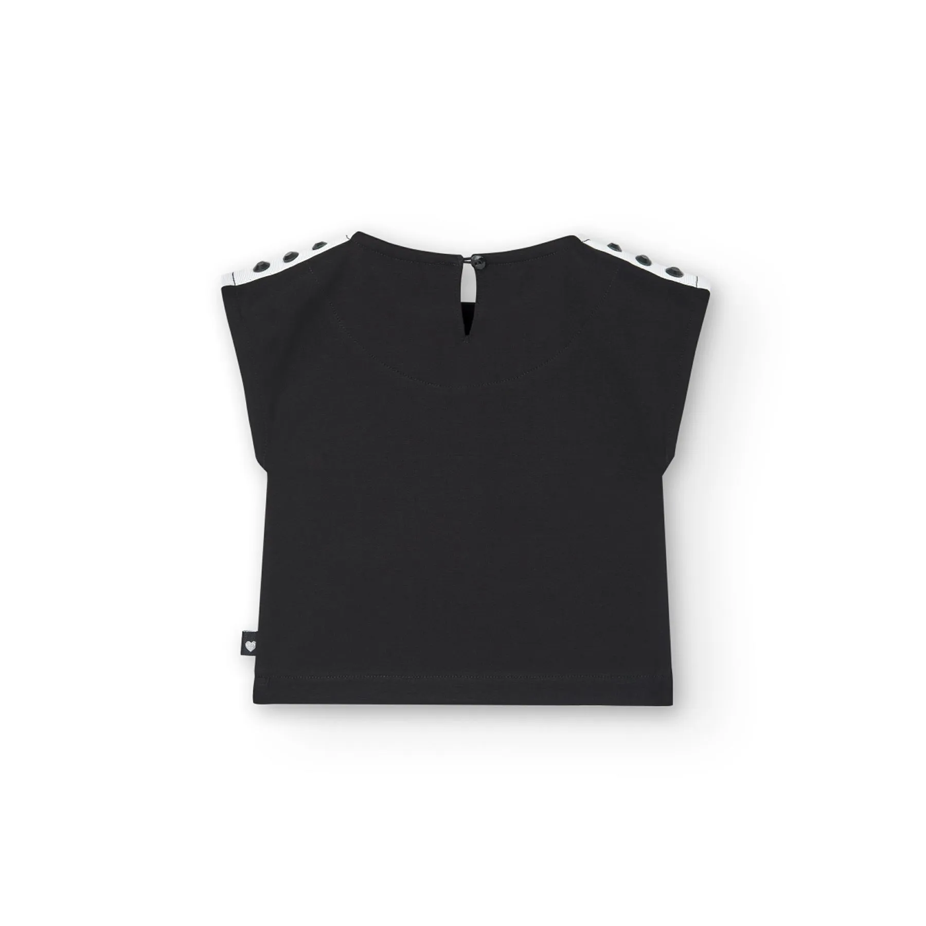 Playera De Punto Color Negro Para Niña BOBOLI