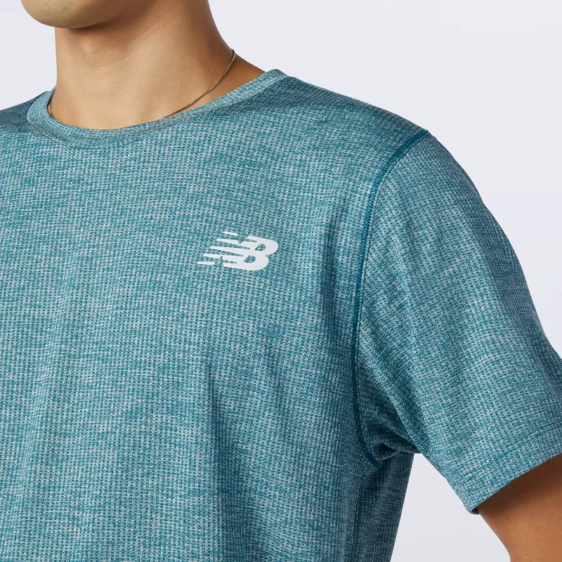 Polera Entrenamiento Hombre New Balance Tenacity Azul 