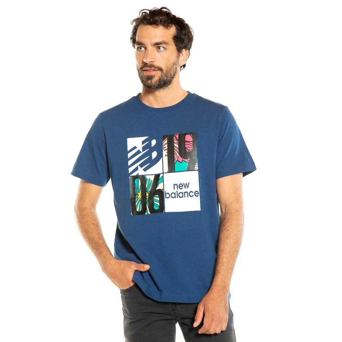 Polera Hombre New Balance Lifestyle Azul