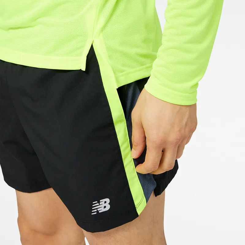 Polera Manga Larga Running Hombre New Balance Accelerate Amarillo