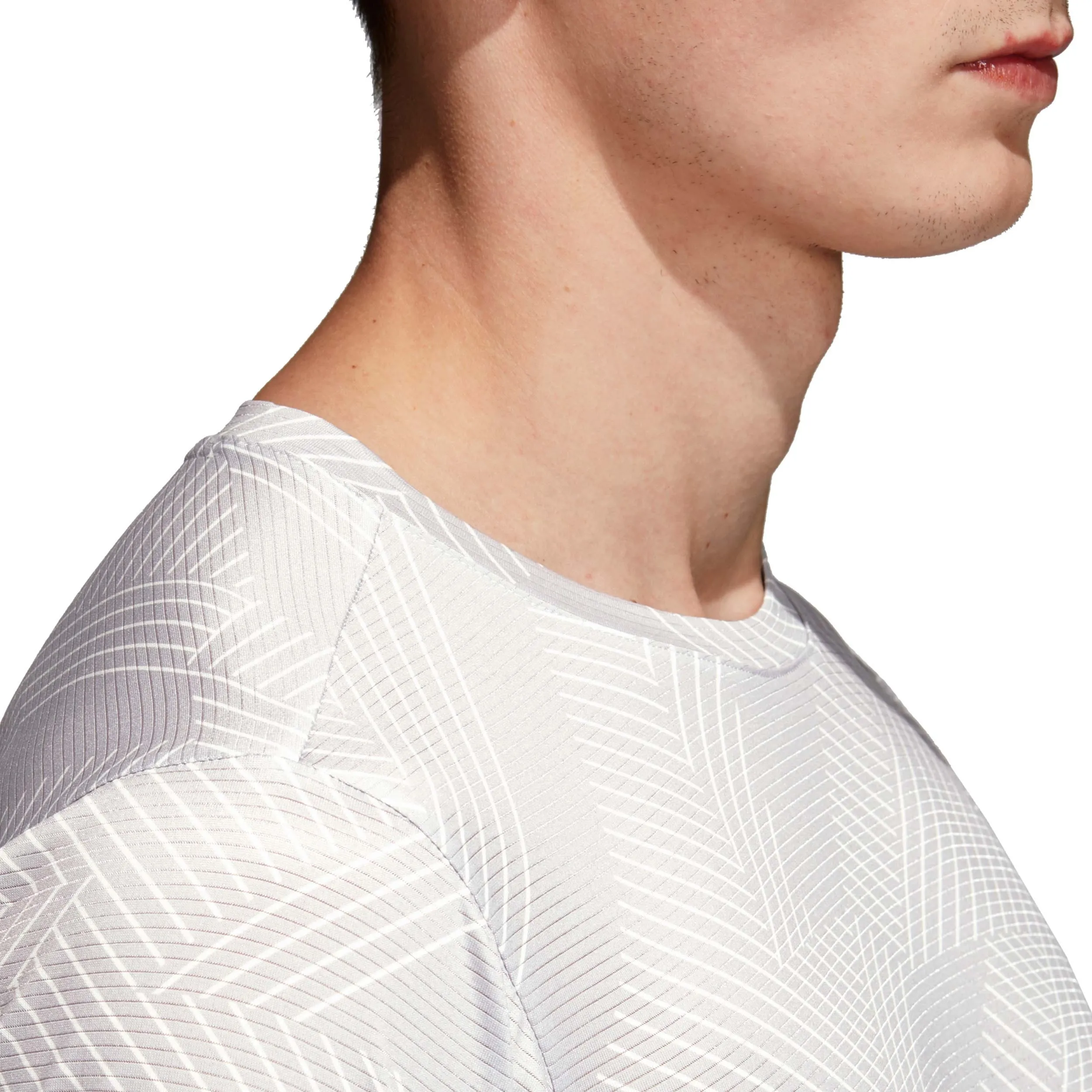 Polera Running Hombre Adidas Freelift Climacool Gris