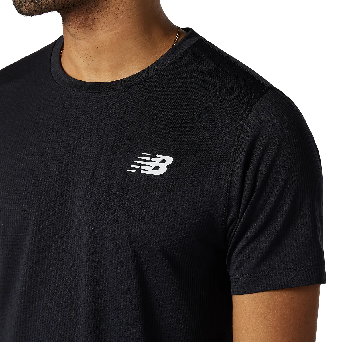 Polera Running Hombre New Balance Tenacity Corsa Negro