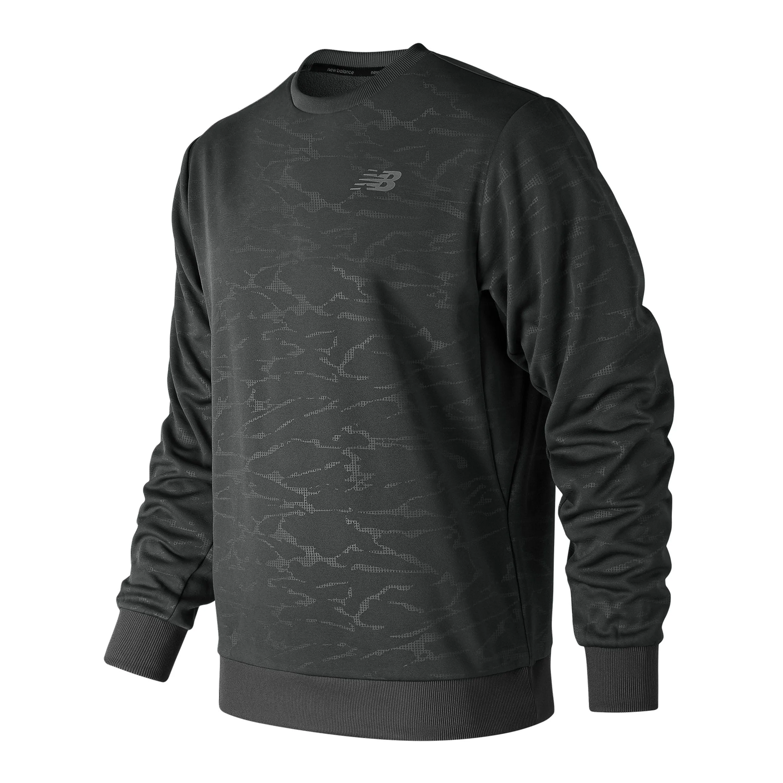 Polerón Running Hombre New Balance Corefleece Crew Negro