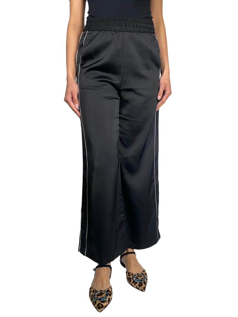 RAPSODIA Pantalón Negro Pretina Elasticada