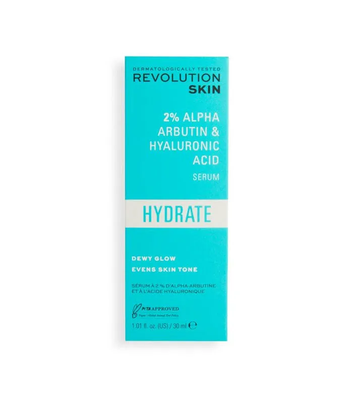 REVOLUTION SKINCARE  SéRUM HIDRATANTE CON ALFA ARBUTINA Y CIDO HIALURóNICO