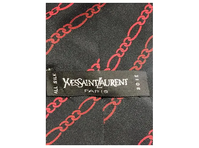 SAINT LAURENT Corbatas T.  Seda Negro 