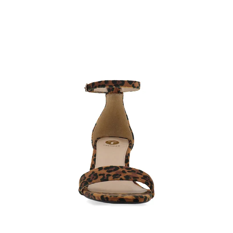 Sandalia de Vestir Trender color Café Leopardo para Mujer