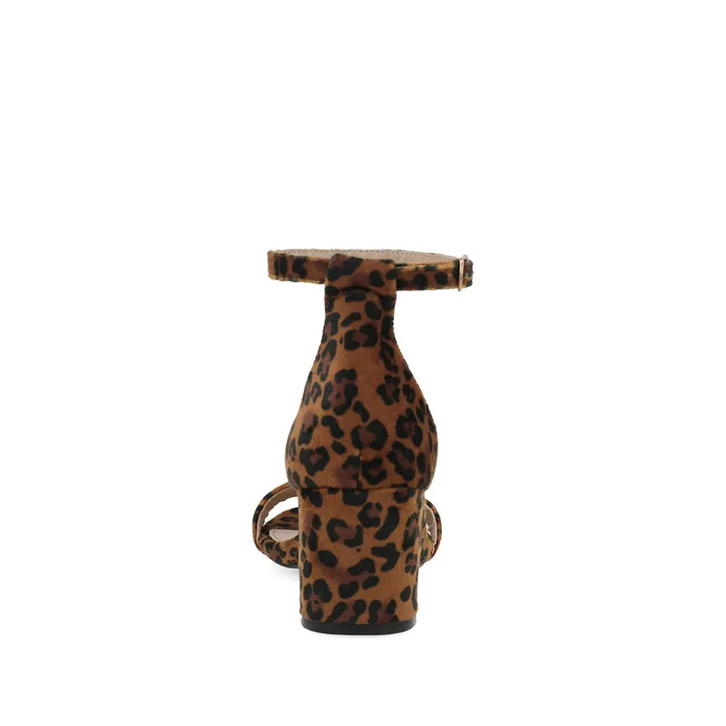 Sandalia de Vestir Trender color Café Leopardo para Mujer