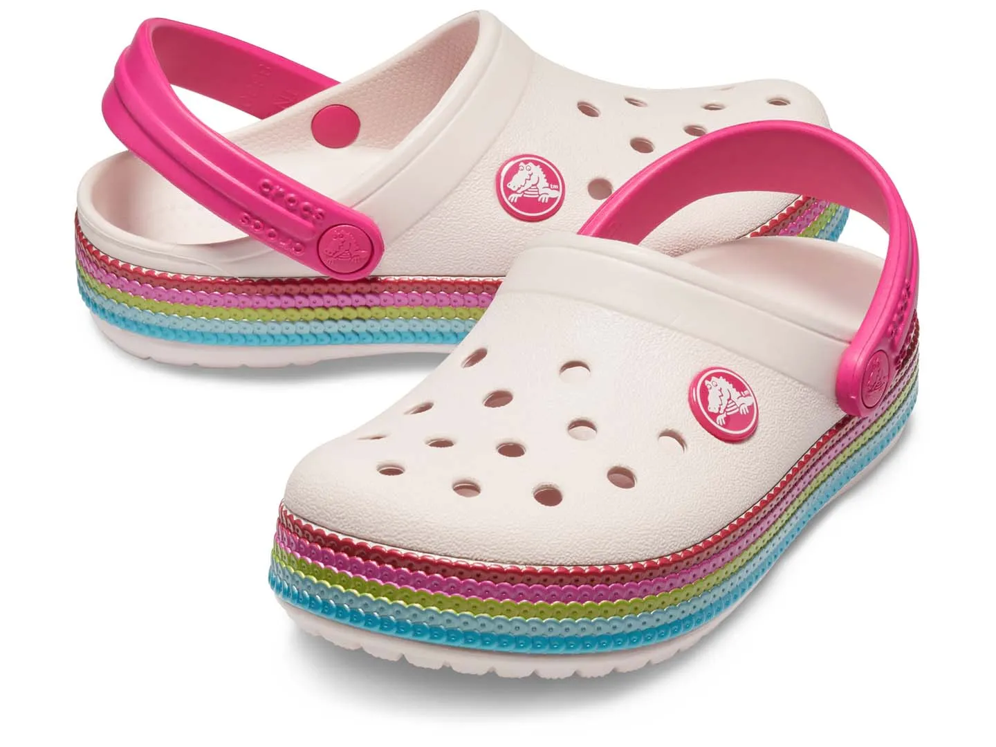 Sandalias Crocs Crocband Rosa Para Niña