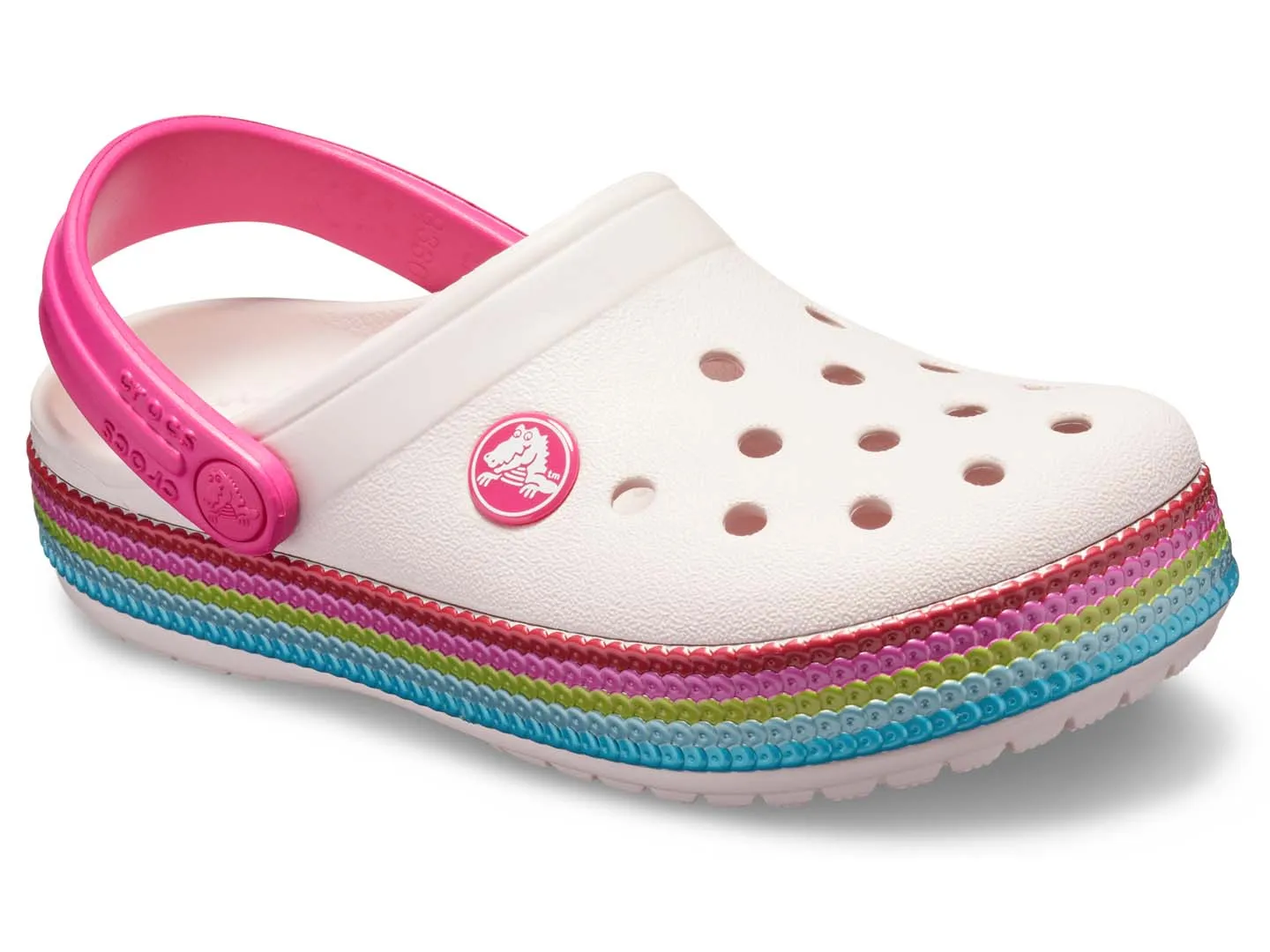 Sandalias Crocs Crocband Rosa Para Niña