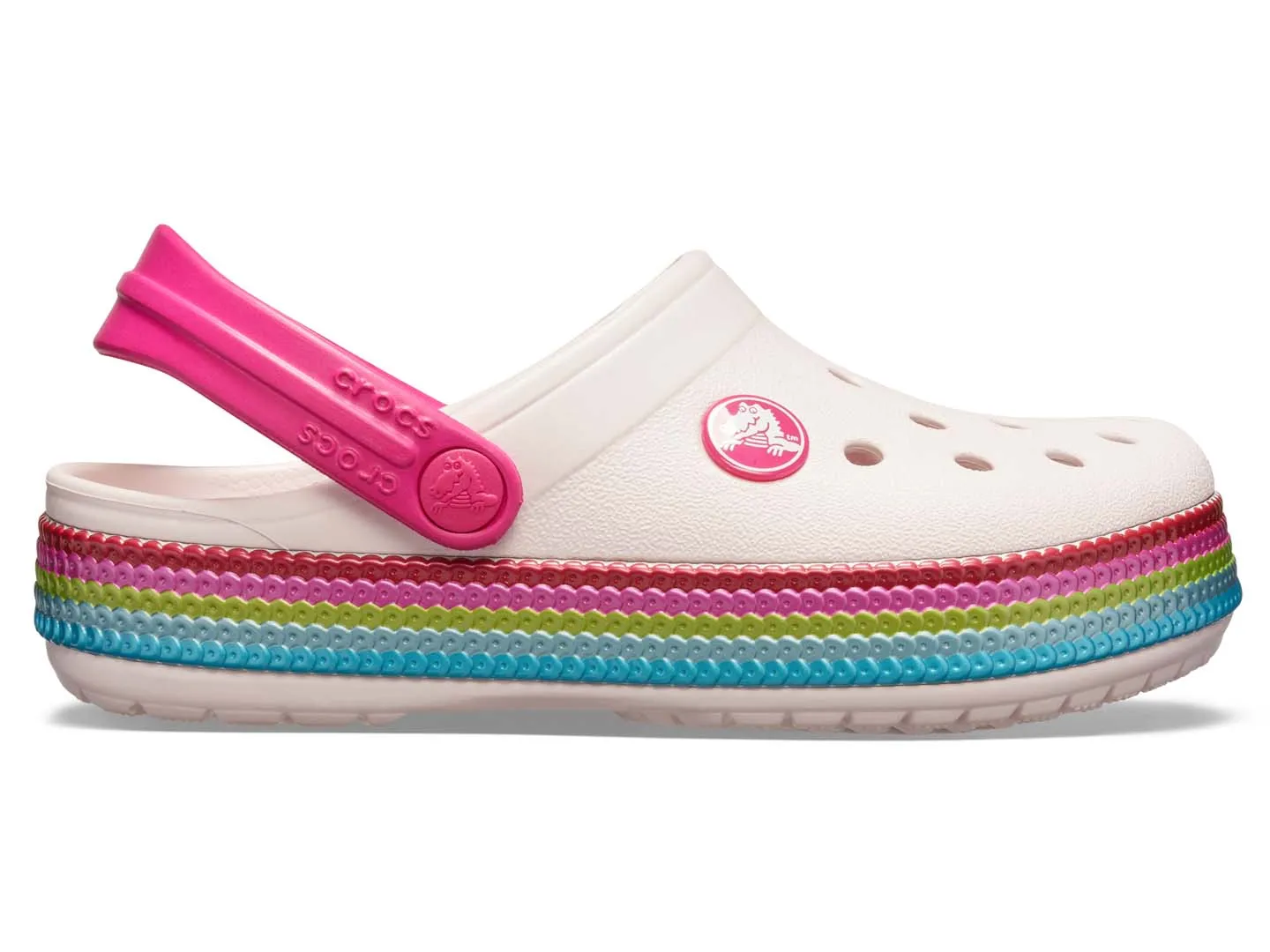 Sandalias Crocs Crocband Rosa Para Niña