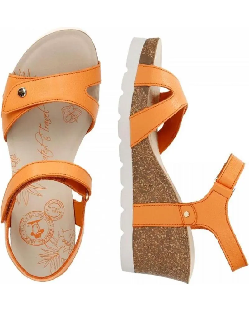 Sandalias de Mujer PANAMA JACK JULIA NAPA NARANJA