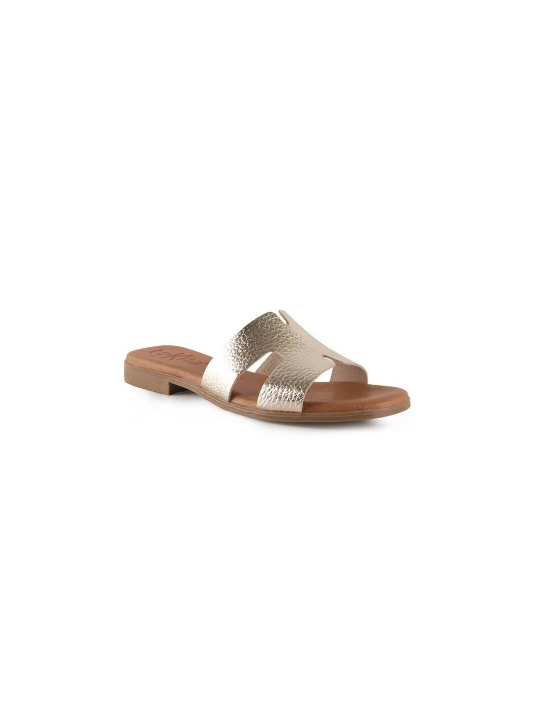 Sandalias mujer metalizadas confort