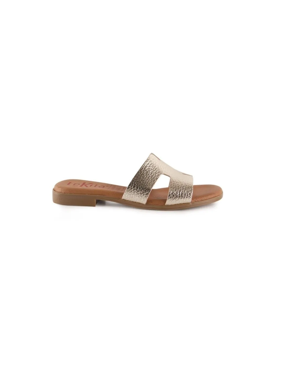 Sandalias mujer metalizadas confort