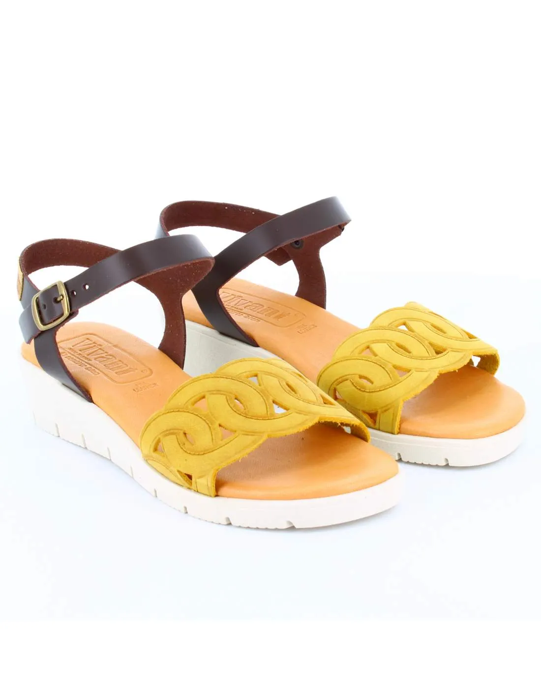 Sandalias Mujer Mostaza 100