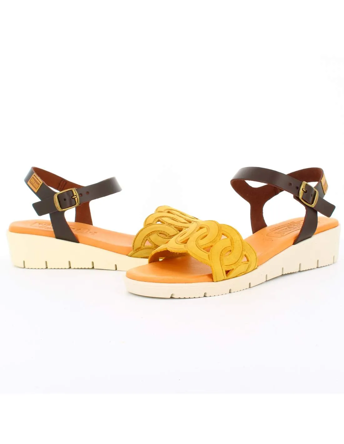 Sandalias Mujer Mostaza 100