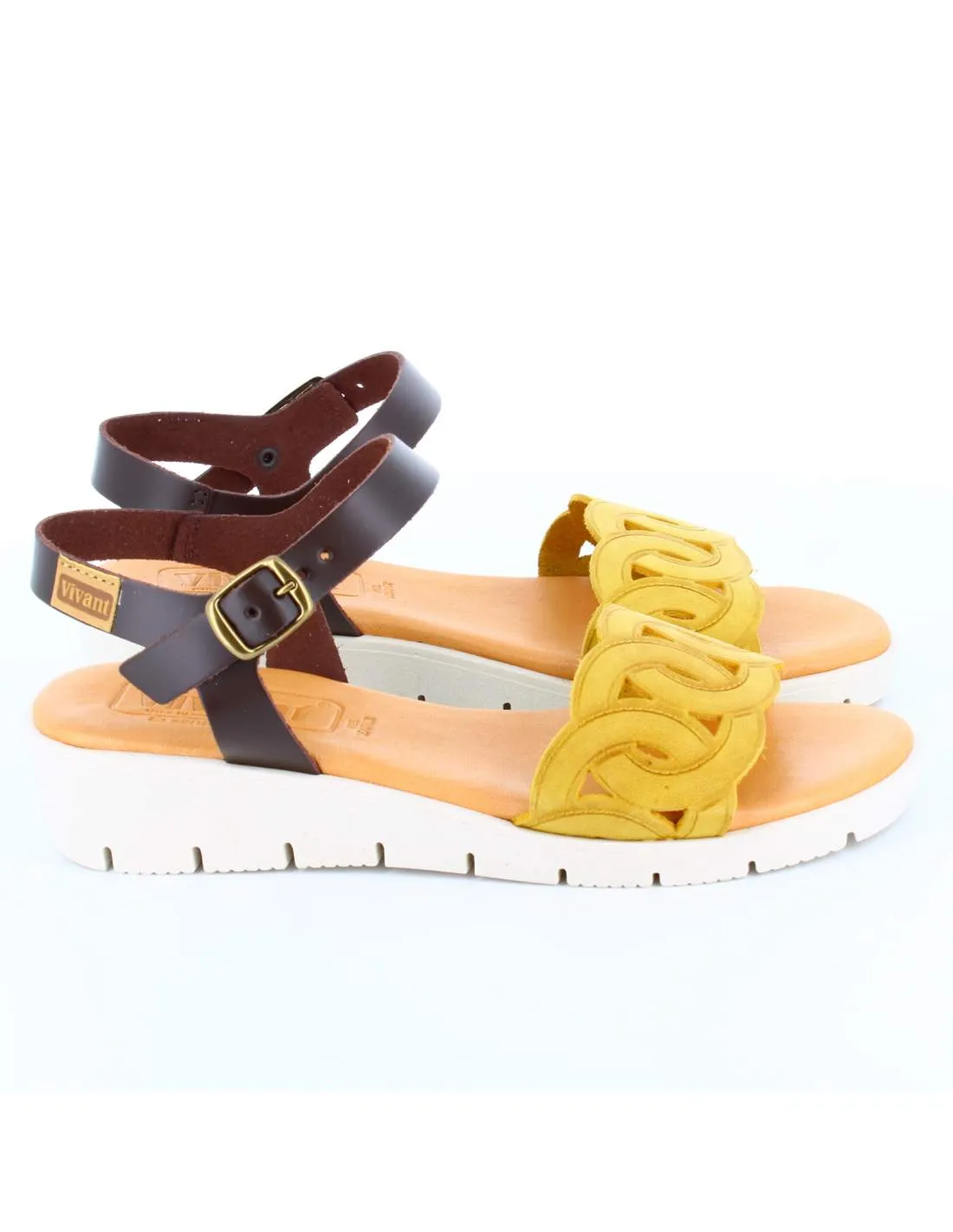 Sandalias Mujer Mostaza 100