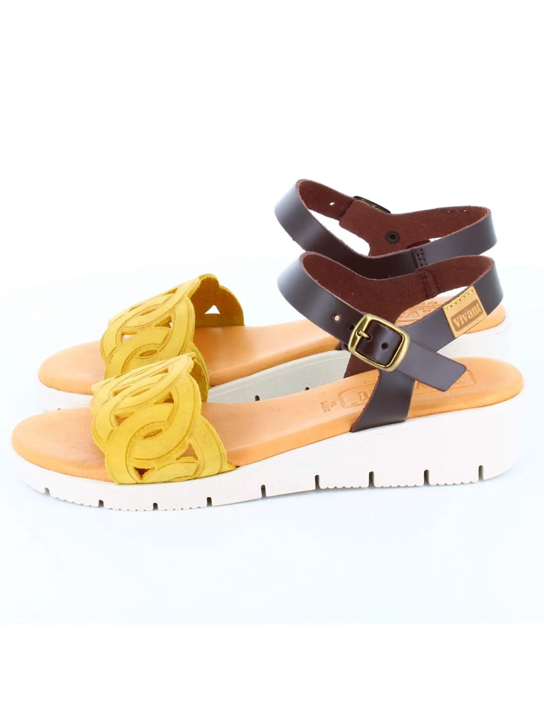 Sandalias Mujer Mostaza 100