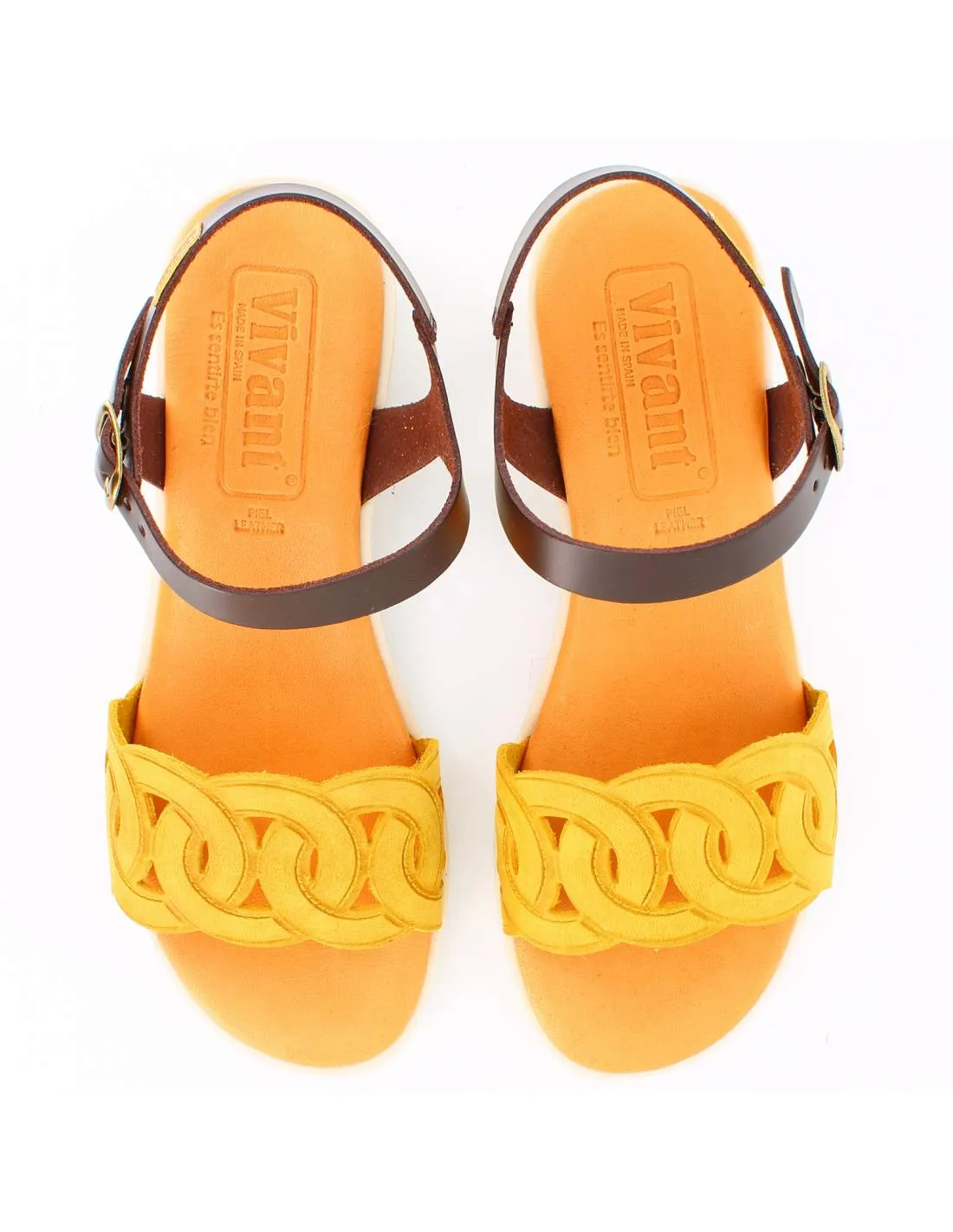 Sandalias Mujer Mostaza 100