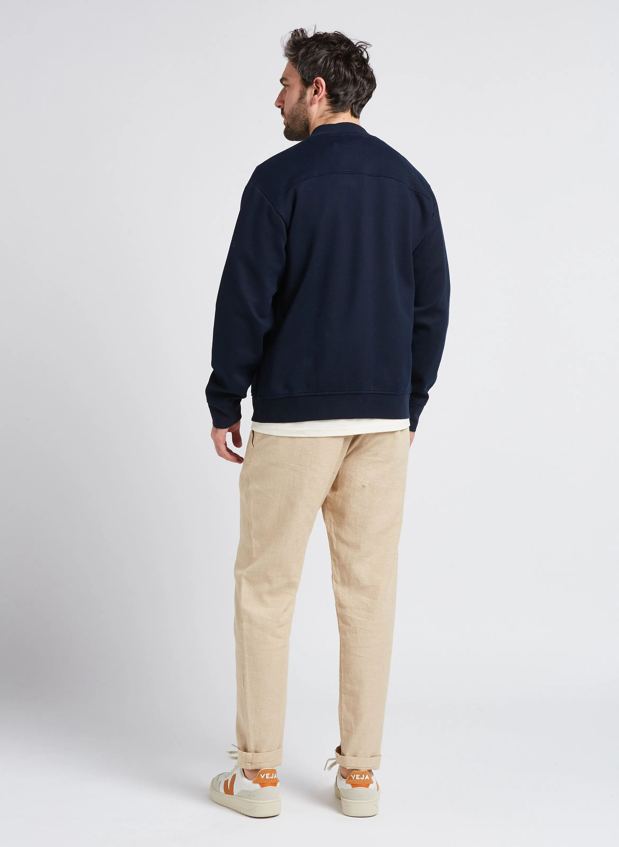 SELECTED Pantalón recto de mezcla de algodón orgánico en beige