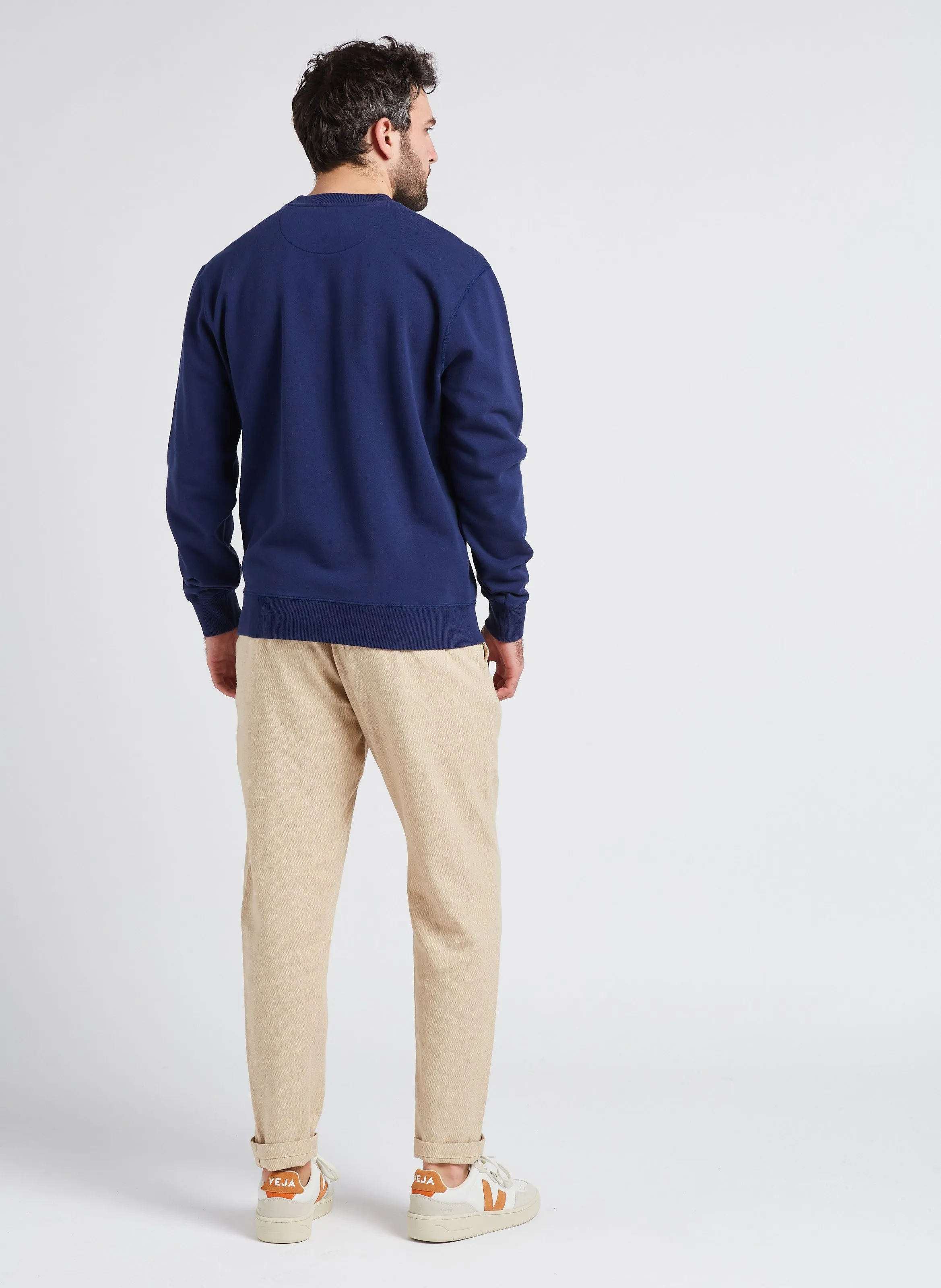 SELECTED Pantalón recto de mezcla de algodón orgánico en beige